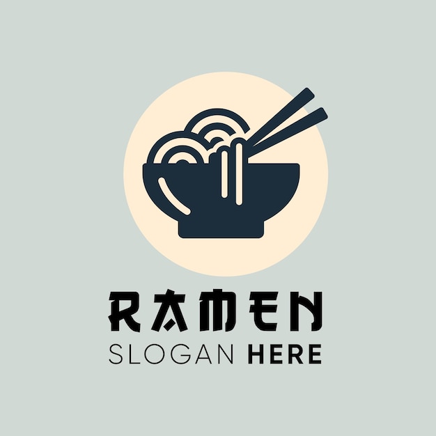 Logotipo de Ramen Minimalista Moderno
