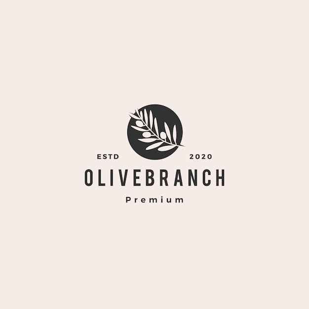 Logotipo de ramo de oliveira