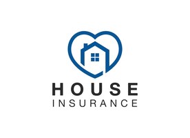 Logotipo de seguro de casa minimalista. modelo de design de logotipo de perspectiva financeira.