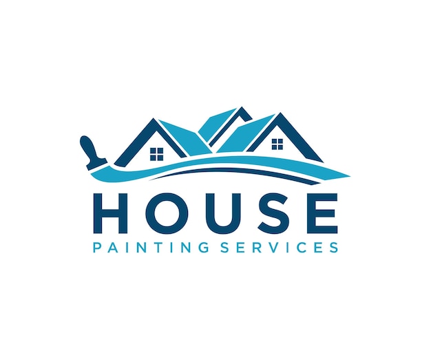 Logotipo de serviços de pintura de casas