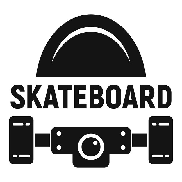 Vetor logotipo de skate esportivo ilustração simples de logotipo vetorial de skate deportivo para design web isolado em fundo branco