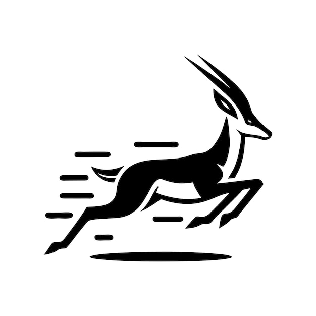 Vetor logotipo de springbok vetor springbok ilustração de vector springbok animal selvagem