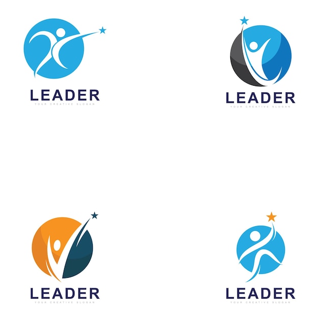 Logotipo de sucesso do logotipo de liderança e vetor de logotipo de educação