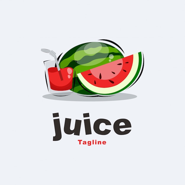 Logotipo de suco de melancia premium