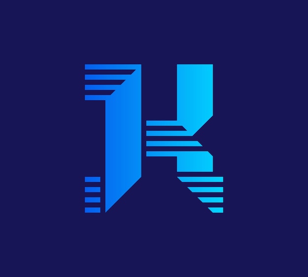 Vetor logotipo de tecnologia da letra k