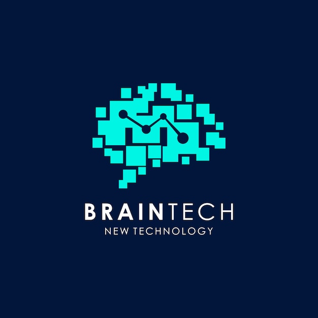 Logotipo de tecnologia do cérebro