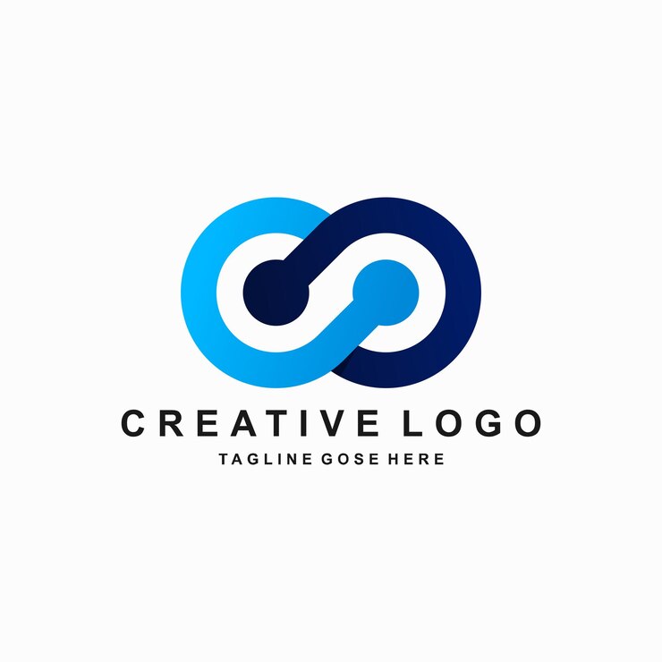 Vetor logotipo de tecnologia sustentável com conceito de forma infinita