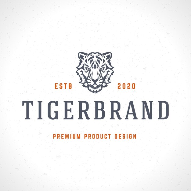 Logotipo de tigre vintage ou símbolo de emblema de mascote pode ser usado para camisetas imprimir etiquetas emblemas adesivos ilustração vetorial