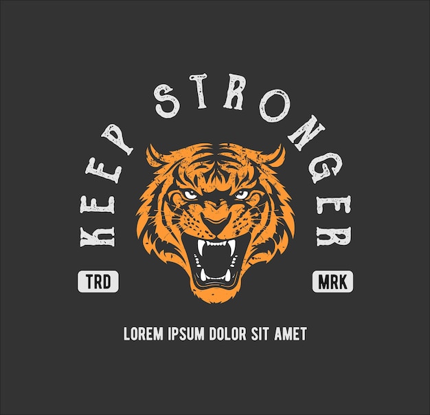 Vetor logotipo de tigre vintage