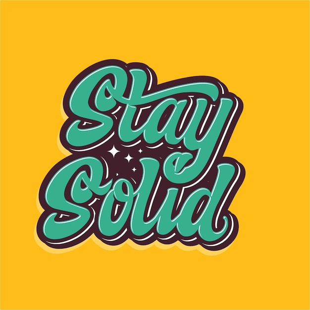 Logotipo de tipografia moderna stay solid