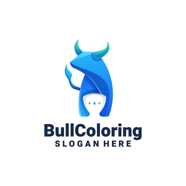 Logotipo de touro para colorir