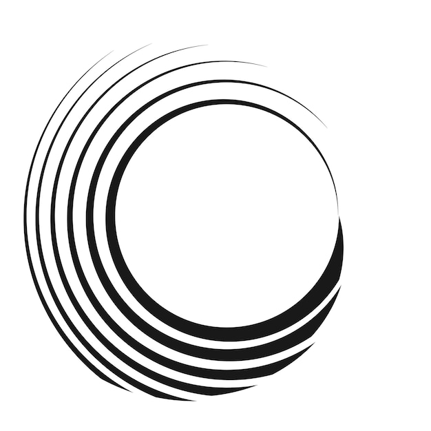 Logotipo de traçado de pincel de círculo de vetor enso zen