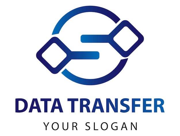 Logotipo de transferência de dados da Web. logotipo de dados