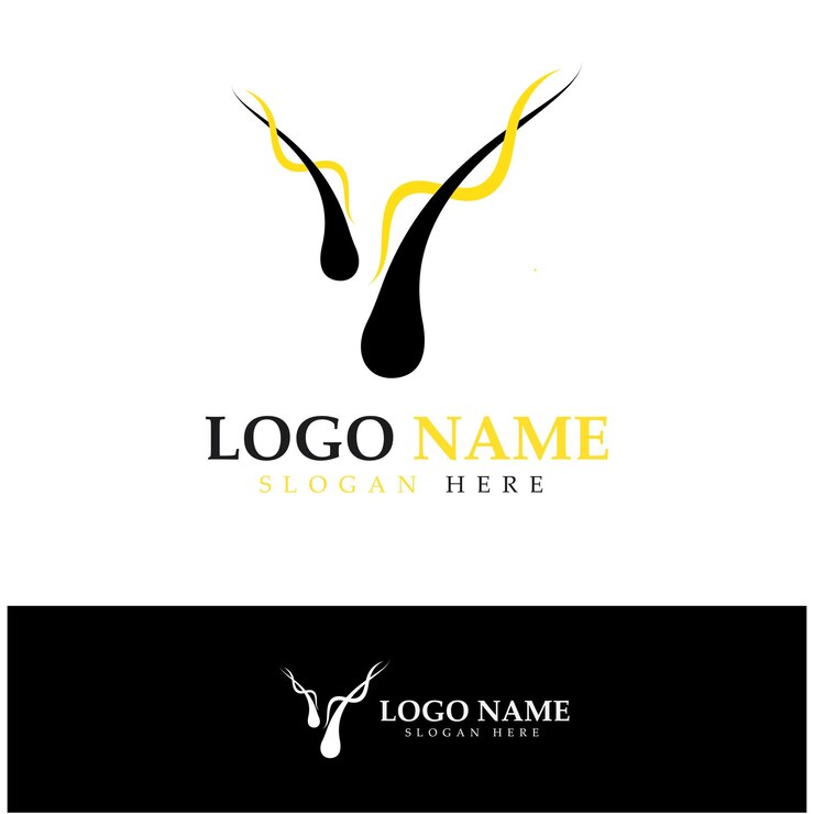 Vetor logotipo de tratamento capilar logotipo de transplante capilar logotipo de remoção ilustração de design de imagem vetorial