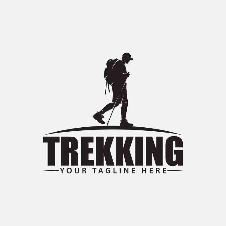 Vetor logotipo de trekking