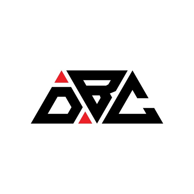 Logotipo de triângulo DBC com forma triangular DBC triângulo design de logotipo monograma DBC triángulo vetor modelo de logotipo com cor vermelha DBC logotipo triangular Logotipo simples, elegante e luxuoso DBC