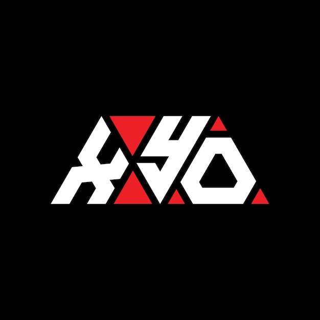 Logotipo de triângulo XYZ com forma triangular XYZ triângulo logotipo de monograma XYZ logotipo de vetor triangular com cor vermelha XYZ logótipo triangular simples, elegante e luxuoso