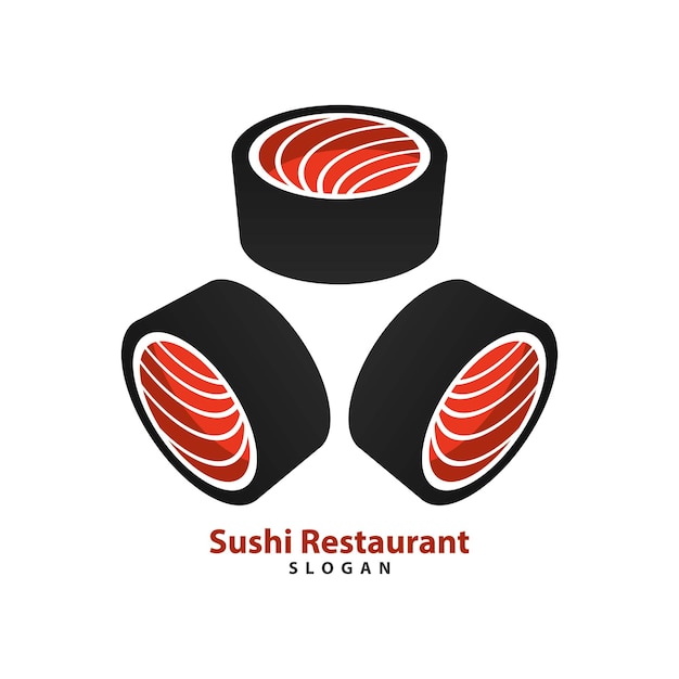 Vetor logotipo de um restaurante de sushi japonês