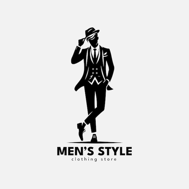 Vetor logotipo de uma loja de roupas masculinas