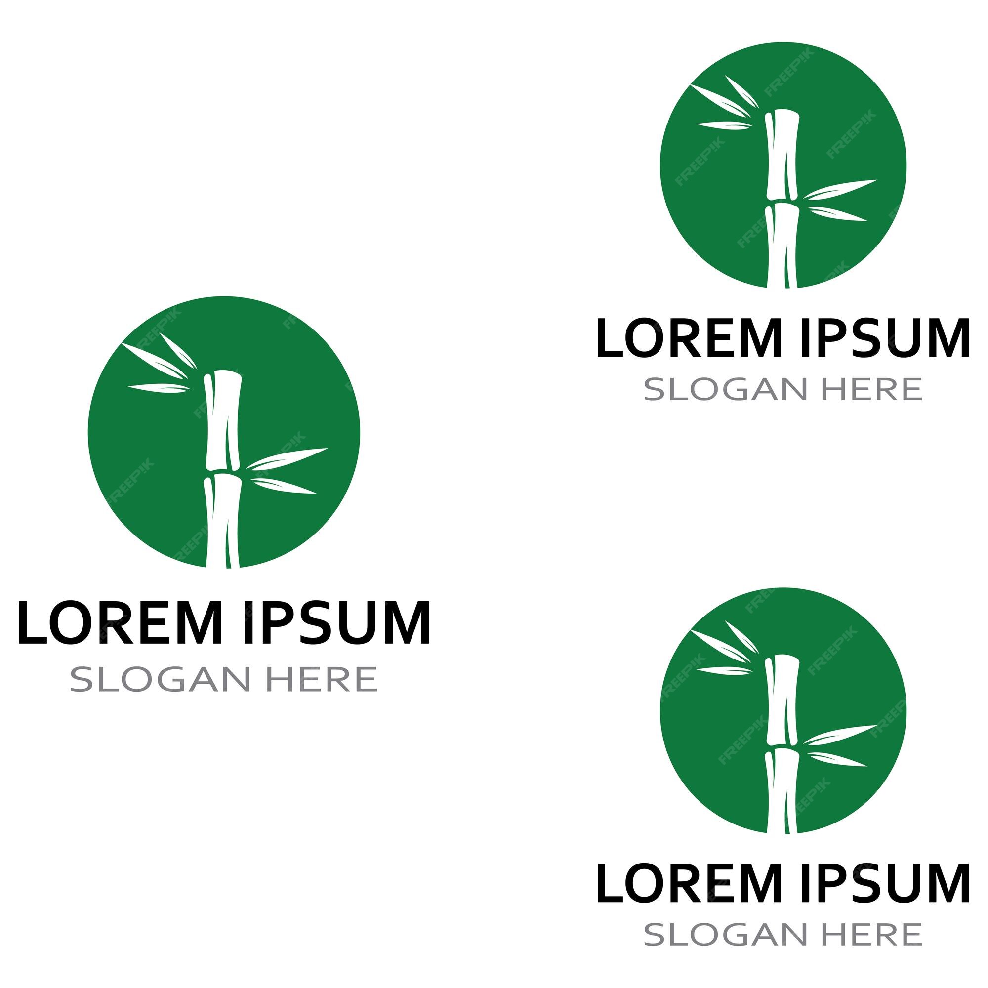 Logotipo de uma planta de bambu ou um tipo de planta oca usando um design  de conceito de vetor de negócios de ilustração moderna