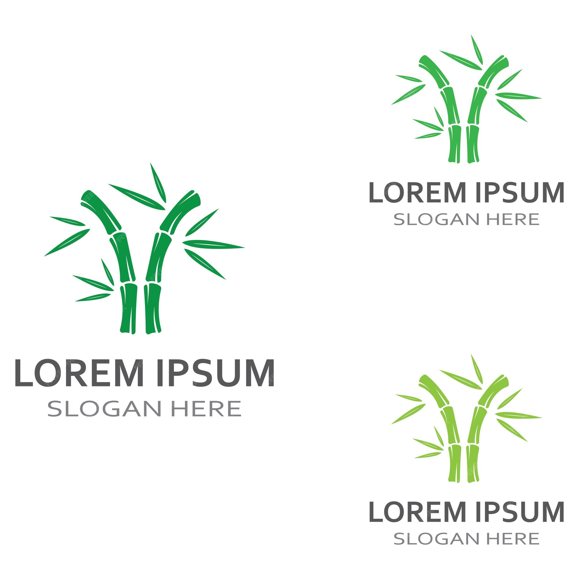 Logotipo de uma planta de bambu ou um tipo de planta oca usando um design  de conceito de vetor de negócios de ilustração moderna