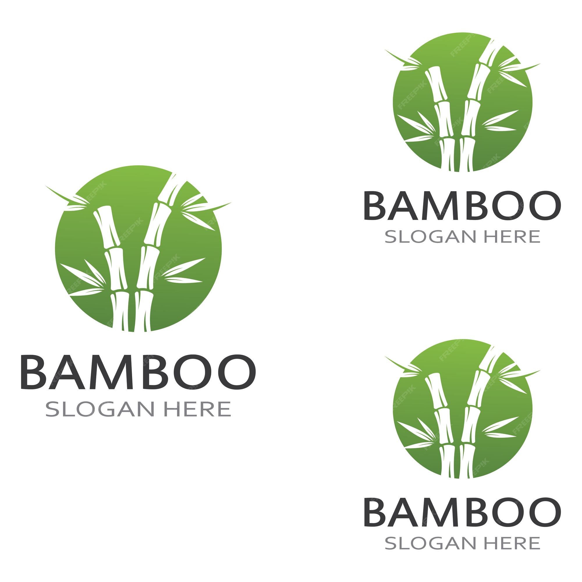 Logotipo de uma planta de bambu ou um tipo de planta oca usando um design  de conceito de vetor de negócios de ilustração moderna