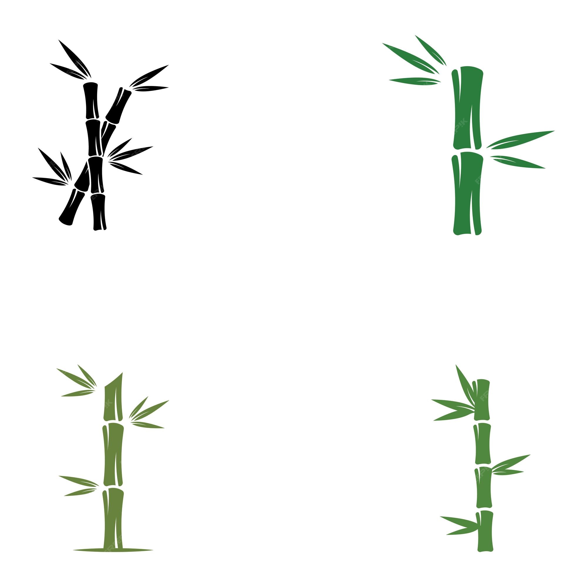 Logotipo de uma planta de bambu ou um tipo de planta oca usando um design  de conceito de vetor de negócios de ilustração moderna