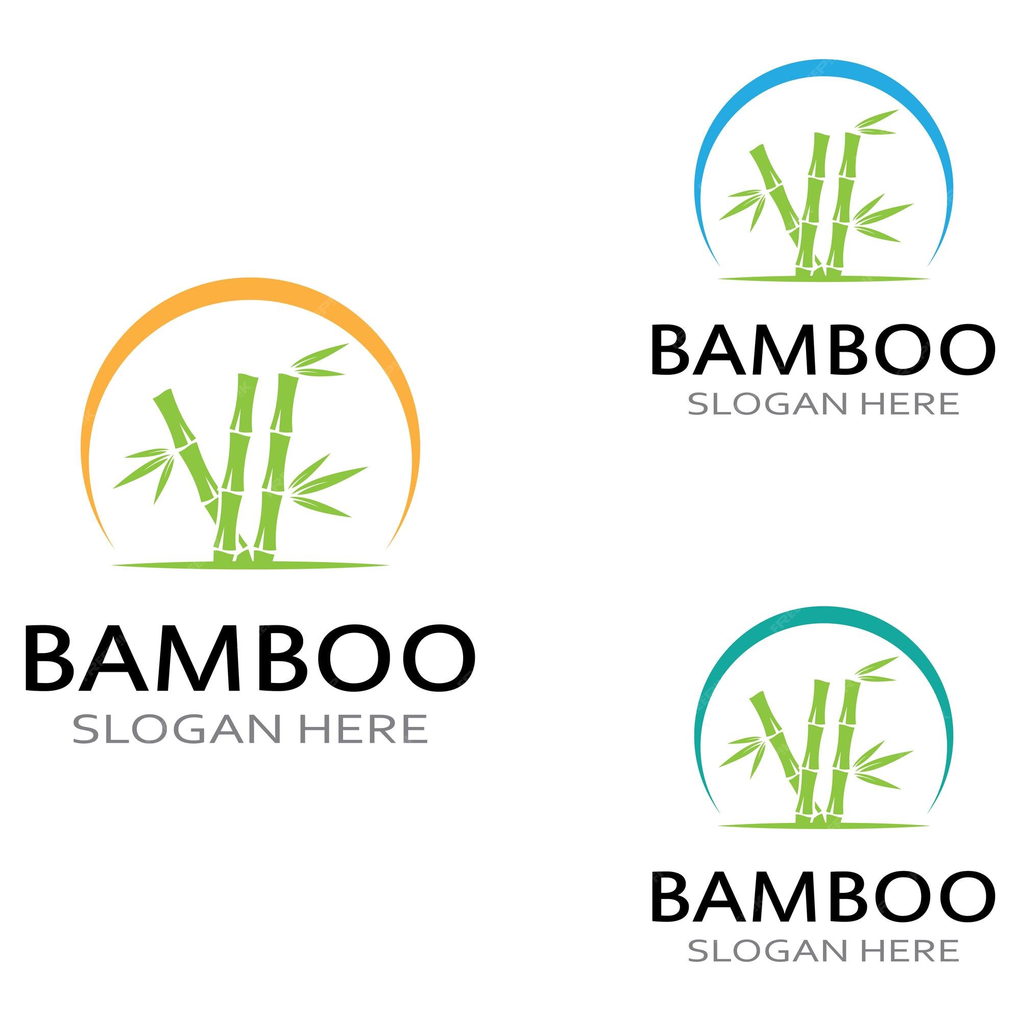 Logotipo de uma planta de bambu ou um tipo de planta oca usando um design  de conceito de vetor de negócios de ilustração moderna