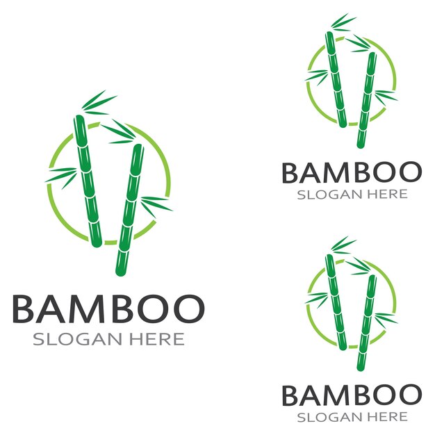 Logotipo de uma planta de bambu ou um tipo de planta oca usando um design  de conceito de vetor de negócios de ilustração moderna