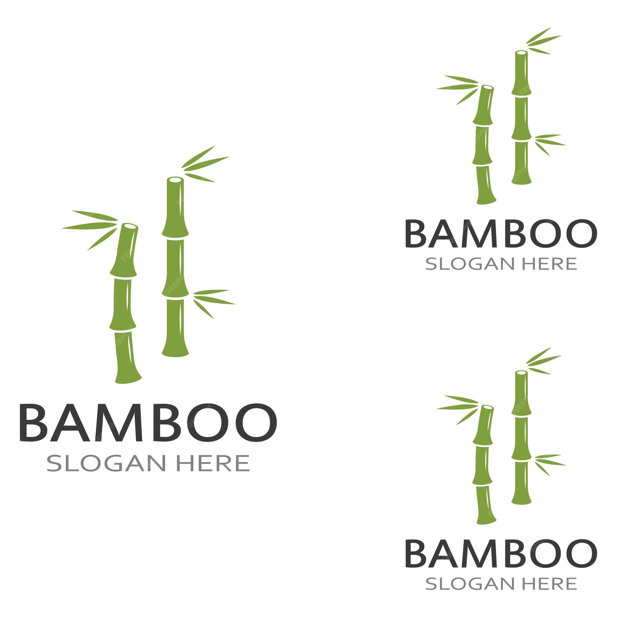 Logotipo de uma planta de bambu ou um tipo de planta oca usando um design  de conceito de vetor de negócios de ilustração moderna