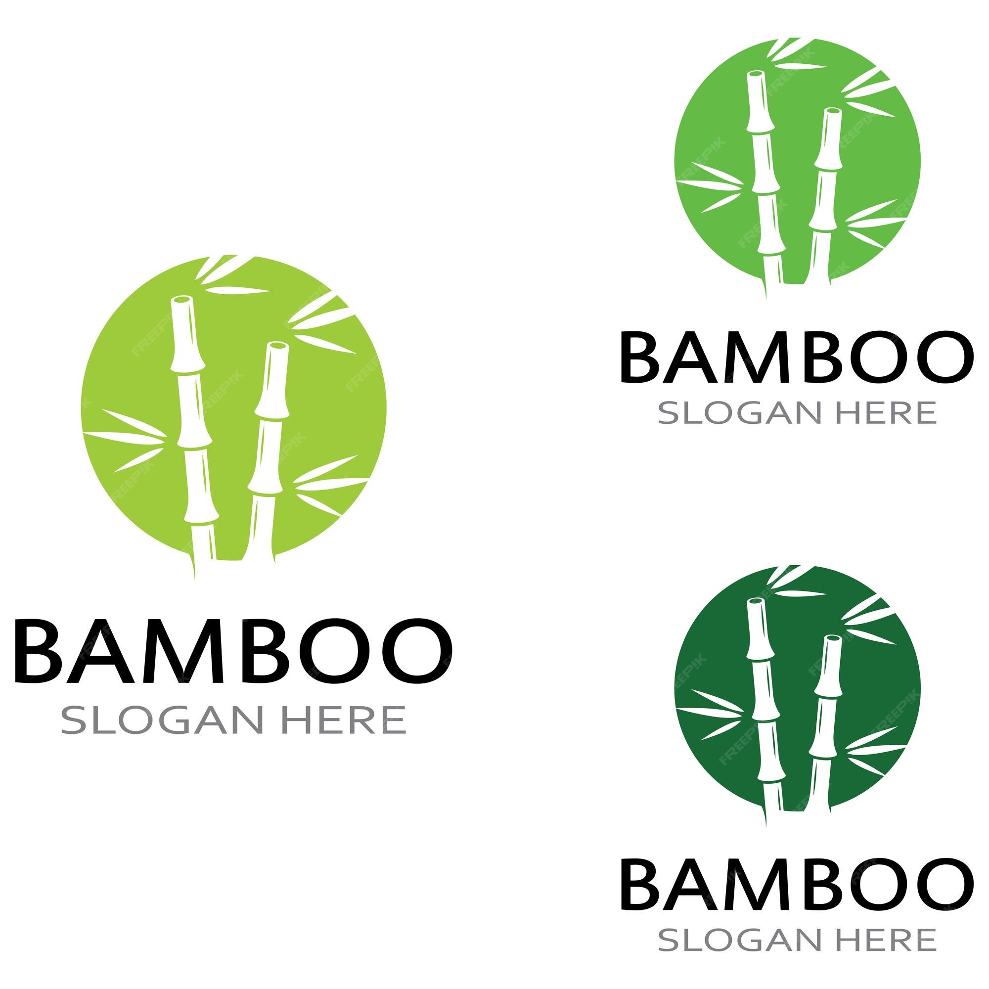 Logotipo de uma planta de bambu ou um tipo de planta oca usando um design  de conceito de vetor de negócios de ilustração moderna