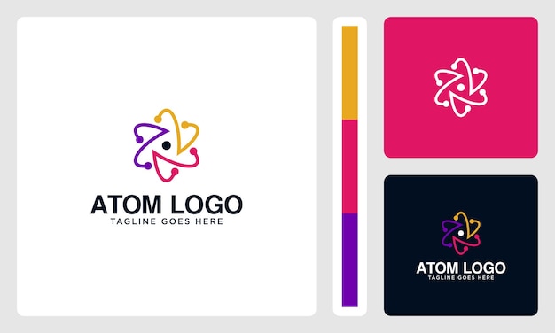 Logotipo de vetor atômico