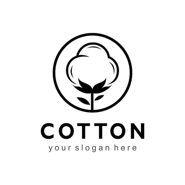 Vetor logotipo de vetor de algodão
