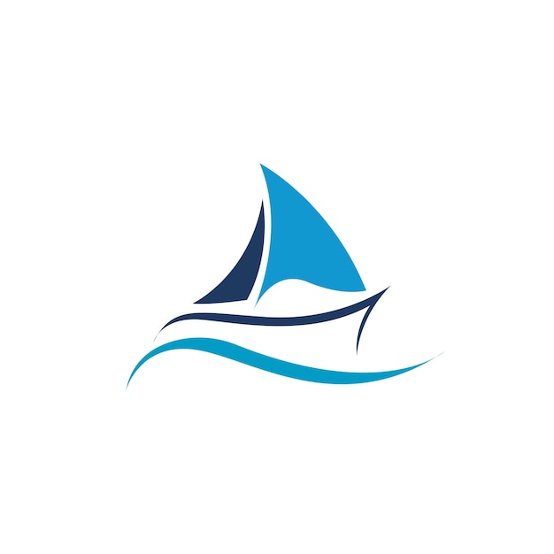 Logotipo de vetor de barco de veleiro