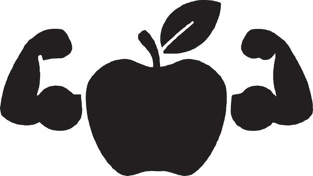 Logotipo de vetor de design de fruta de maçã icônica vermelha deliciosa