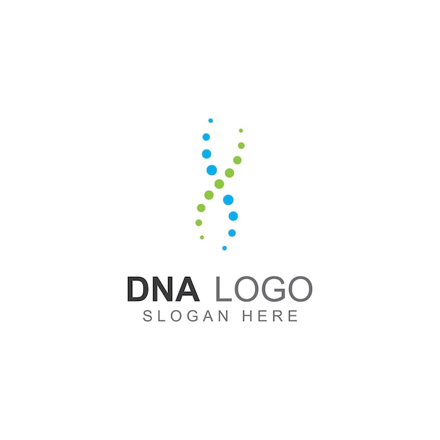 Logotipo de vetor de dna logotipo médico moderno com design de modelo de ilustração vetorial