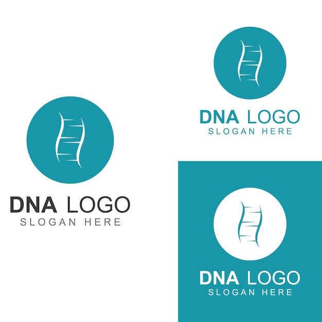 Logotipo de vetor de dna logotipo médico moderno com design de modelo de ilustração vetorial