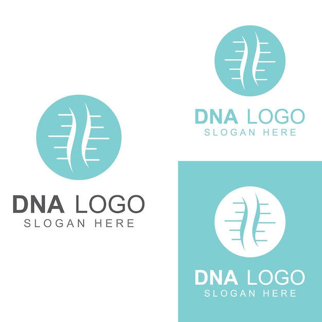 Logotipo de vetor de dna logotipo médico moderno com design de modelo de ilustração vetorial