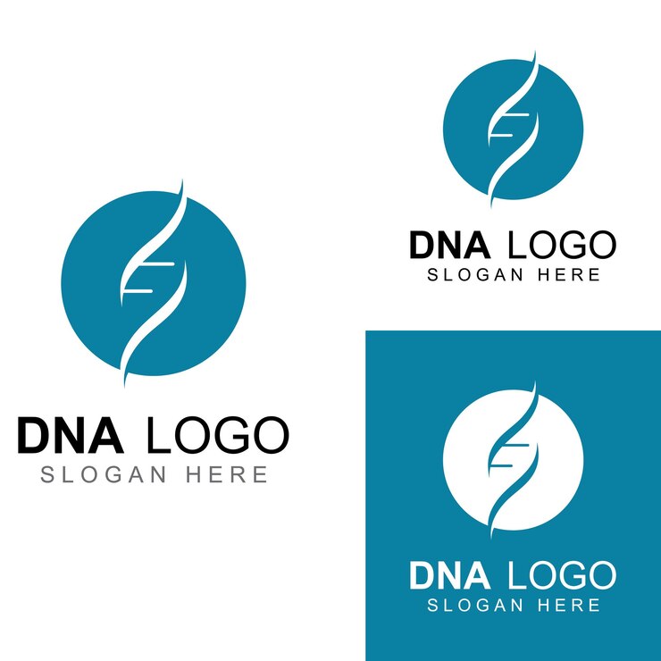 Vetor logotipo de vetor de dna logotipo médico moderno com design de modelo de ilustração vetorial