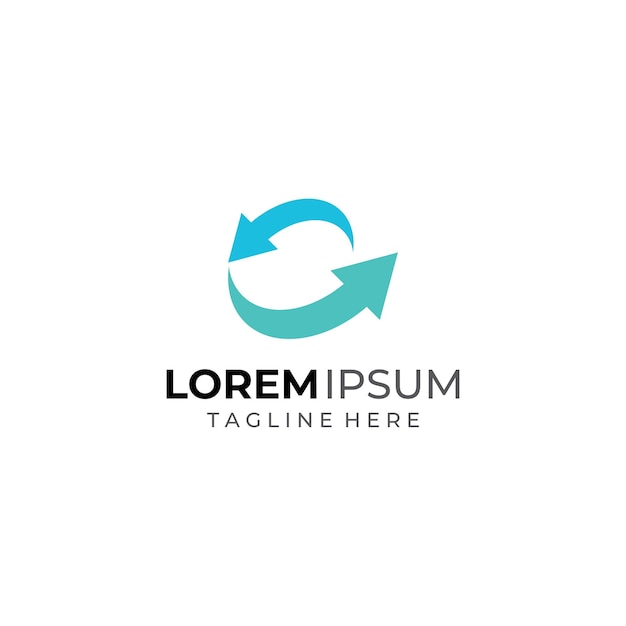 Logotipo de vetor de empresa de logística logotipo de ícone de seta logotipo de entrega digital rápida Usando edição de vetor de logotipo simples e fácil