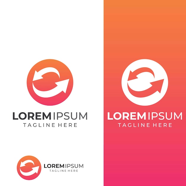 Logotipo de vetor de empresa de logística logotipo de ícone de seta logotipo de entrega digital rápida Usando edição de vetor de logotipo simples e fácil