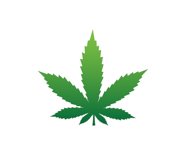 Logotipo de vetor de folha de maconha de cannabis