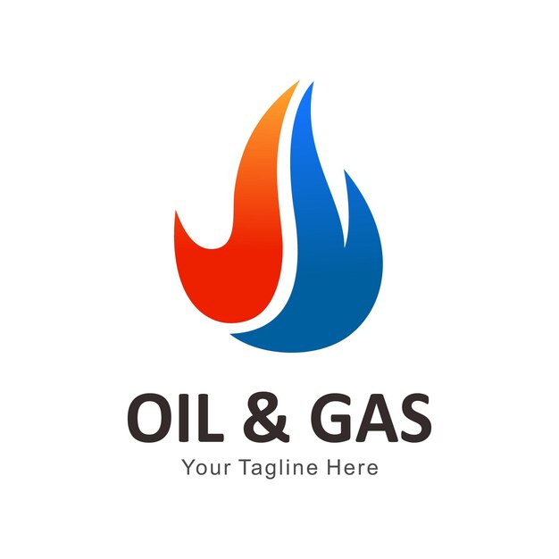 Vetor logotipo de vetor de gás e amplificador de óleo