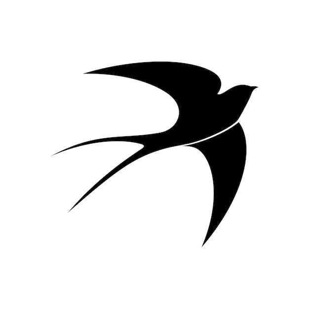 Vetor logotipo de vetor de pássaro andorinha