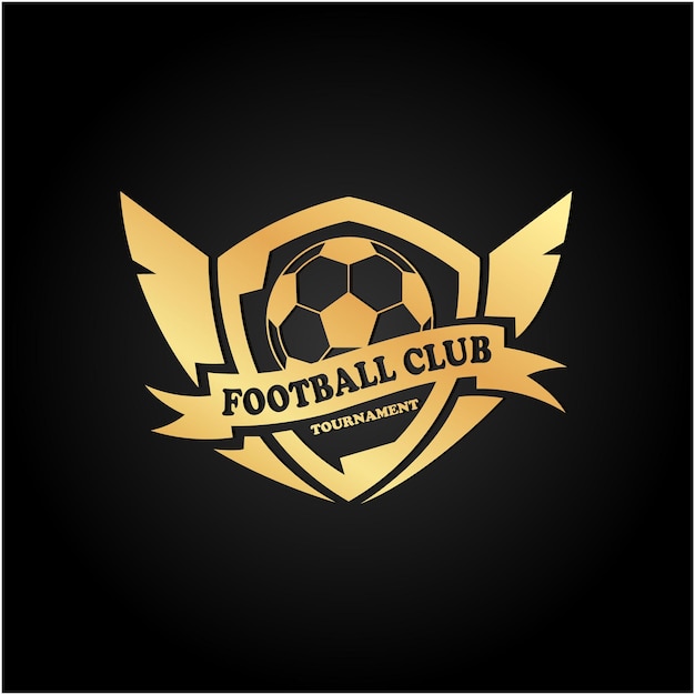 Vetor logotipo de vetor de torneio de clube de futebol isolado ilustração de vetor de logotipos sobre tema de futebol