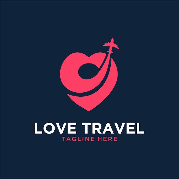 Vetor logotipo de viagem de amor