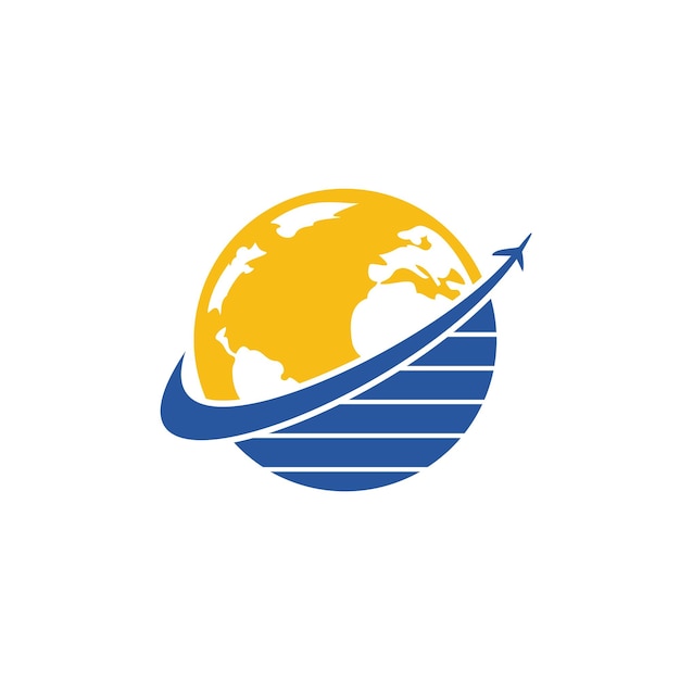 Vetor logotipo de viagem e sinal criativo de aventura da agência de viagens