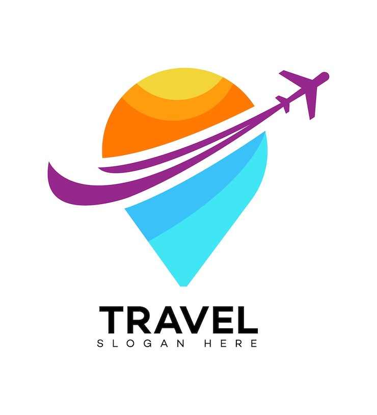 Vetor logotipo de viagens e passeios ícone de marca identidade signo símbolo