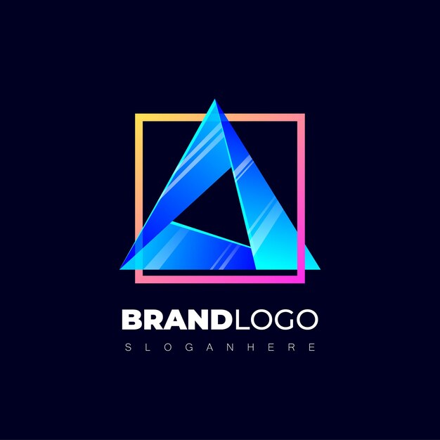 Logotipo de vidro em gradiente