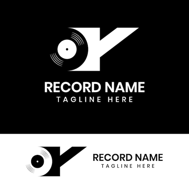 Logotipo de vinil da letra inicial oy